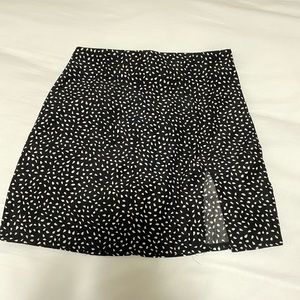 Black mini skirt
